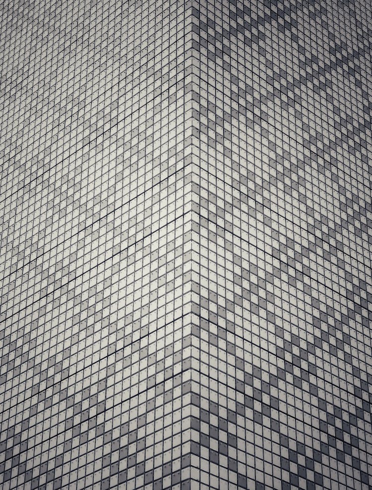 Close Up Of Squares On Building Wall