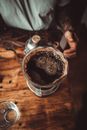 Clear Glass Mug With Black Liquid