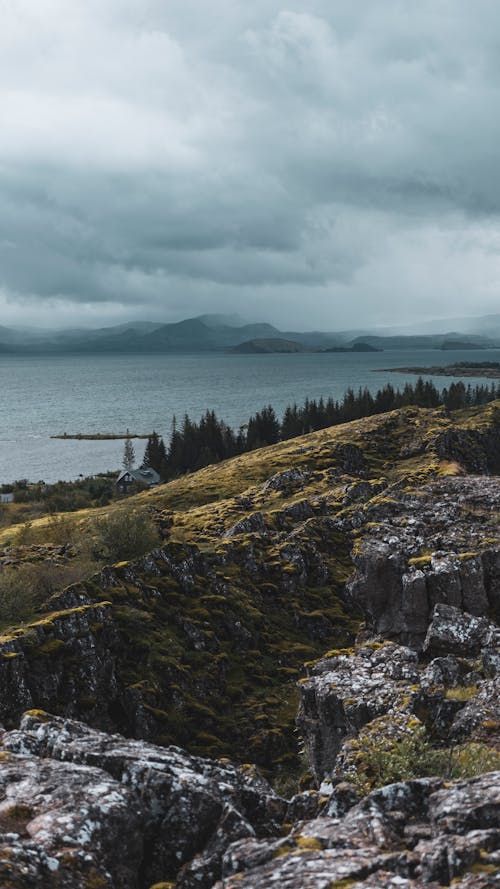 A Rocky Mountain Near the Sea