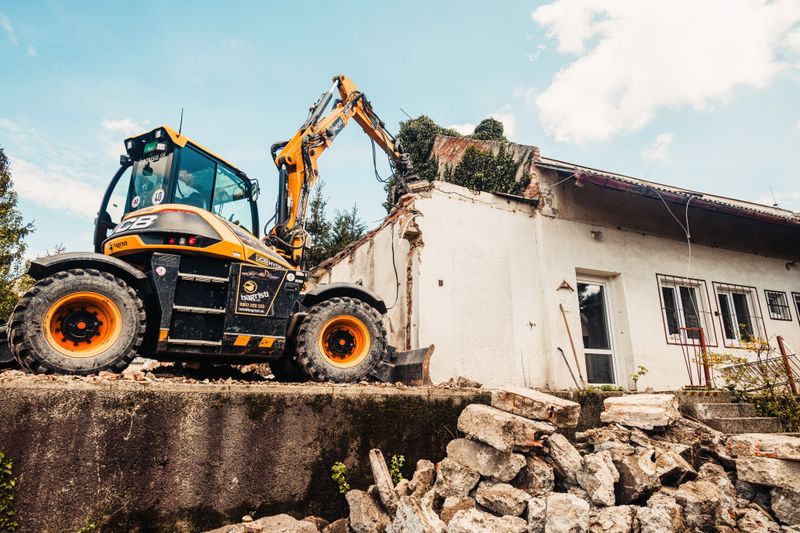 Professional residential demolition team