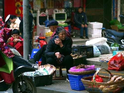 A Woman Selling Goods in the Market