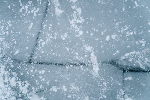 Close-up View of Frozen River