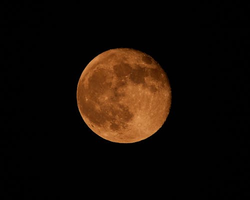 Free Full Moon in the Dark Night Sky Stock Photo