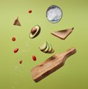 Brown Wooden Rolling Pin Beside Red and Green Fruits