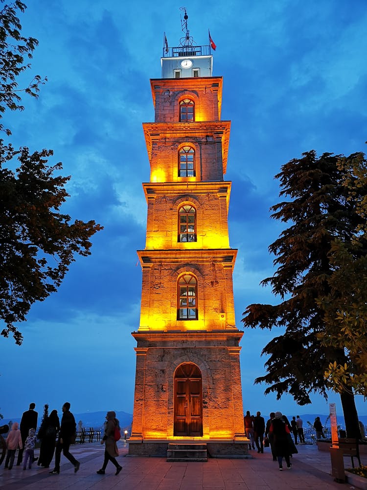 Tophane Clock Tower In Bursa Turkey