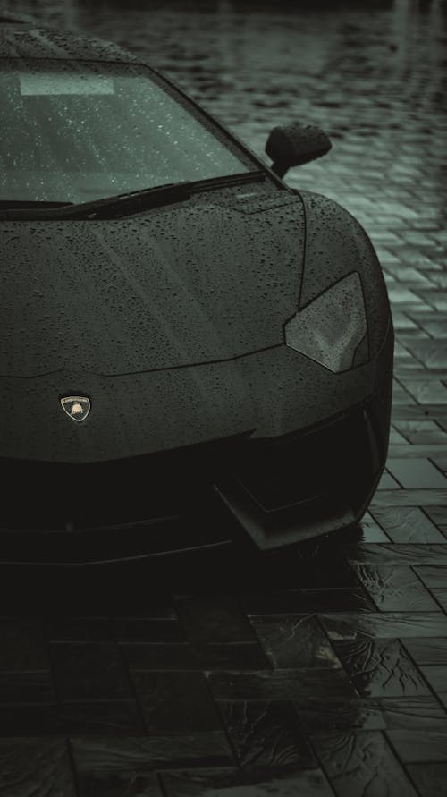 Imagine de stoc gratuită din dupa ploaie, fotografiere verticală, Lamborghini