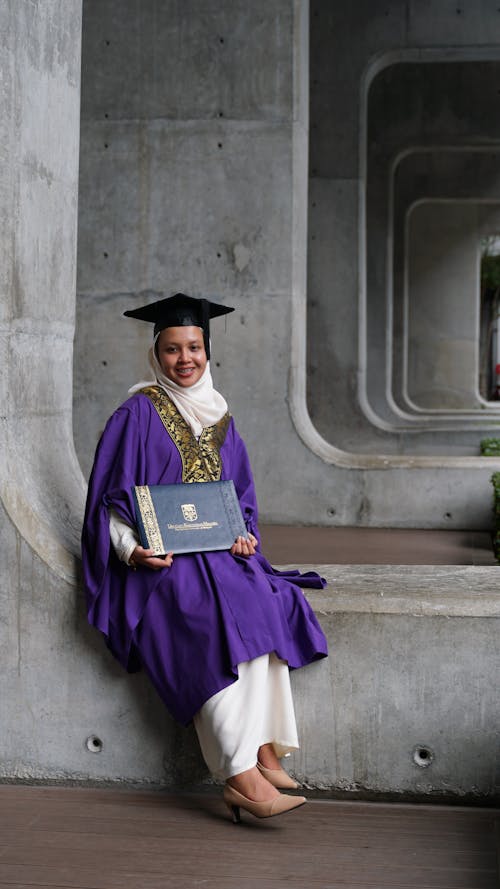 Woman in Graduation Gown