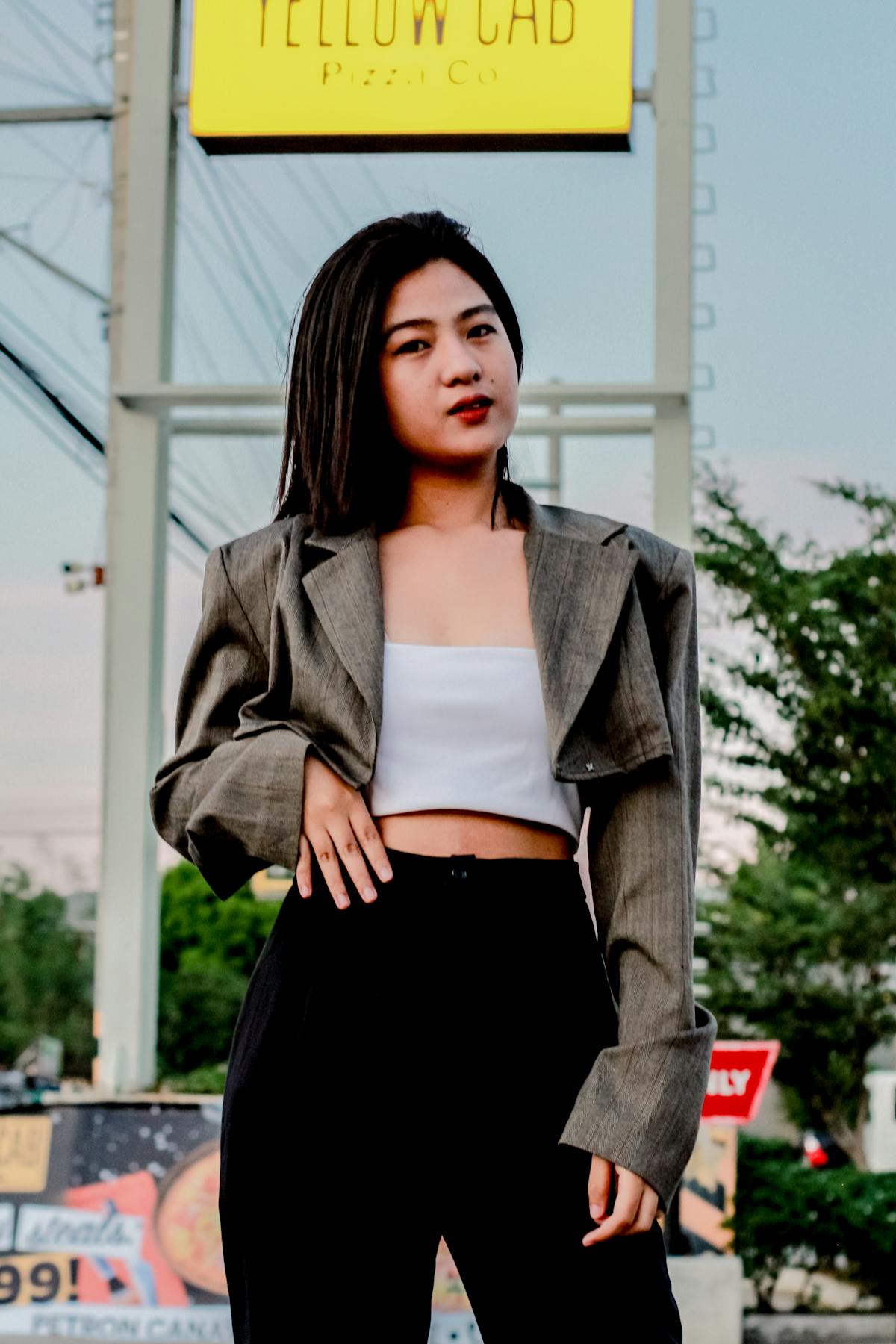 Assembled Mediterranean grain and vegetable bowl with yogurt and herbs on top