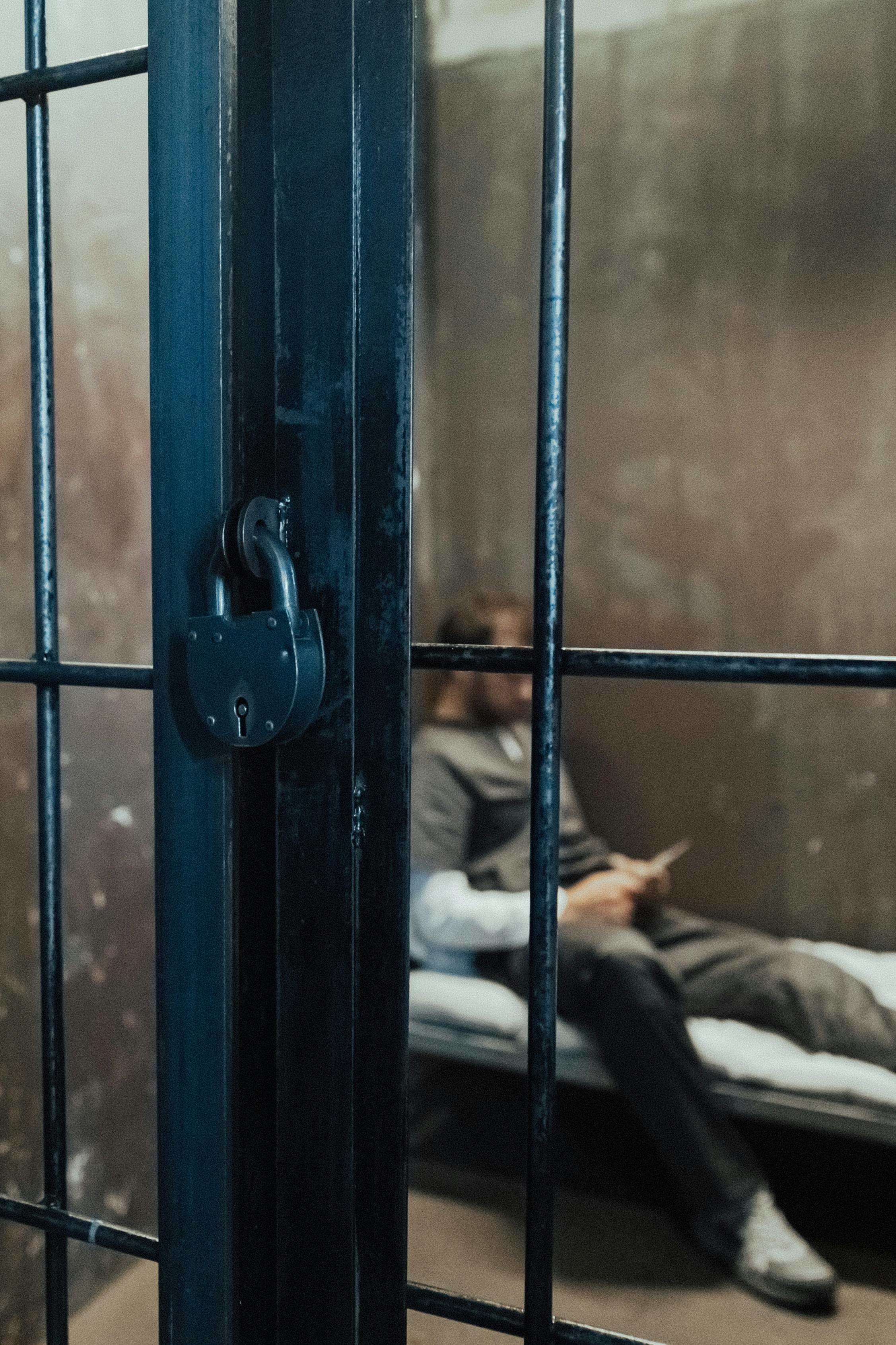 a man inside a jail