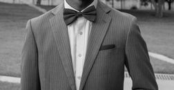 Black and White Pinstripe Suit Jacket