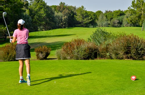 A Woman Playing Golf