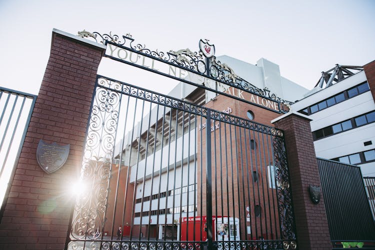 Gateway Entrance To Anfield Stadium In Liverpool