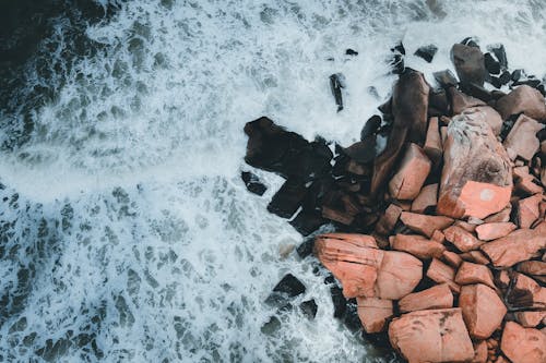 Gratis stockfoto met botsen, dronefoto, golven