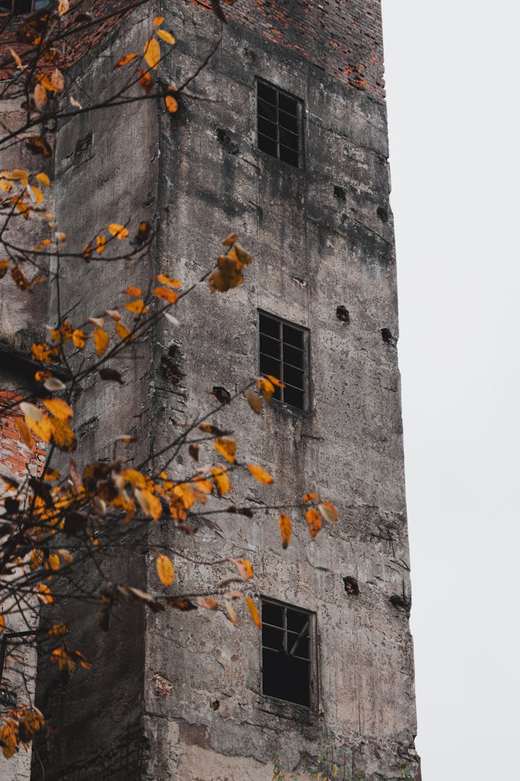 Dirty Exterior Of An Abandoned Building