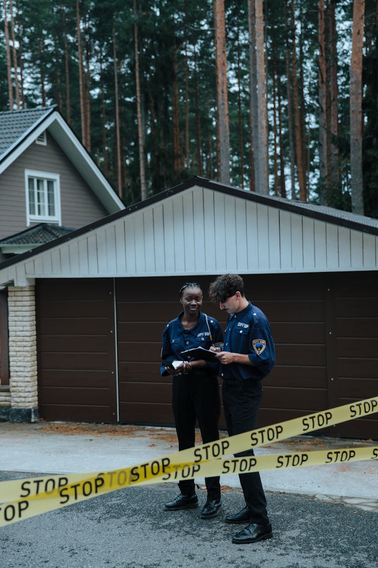 Police Officers On The Crime Scene