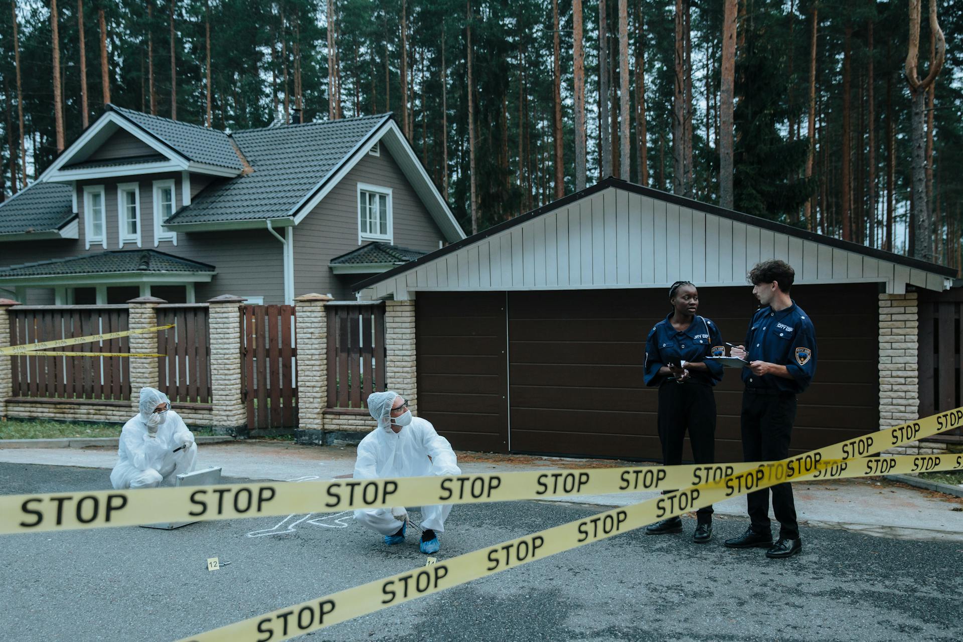 Police Officers Investigating a Crime Scene