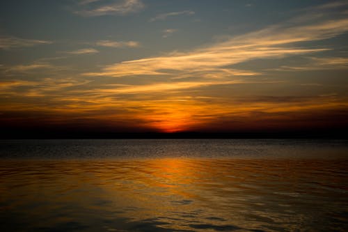 Photograph of Body of Water during Sunset
