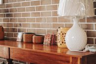 Brand New Lampshade on Wooden Table