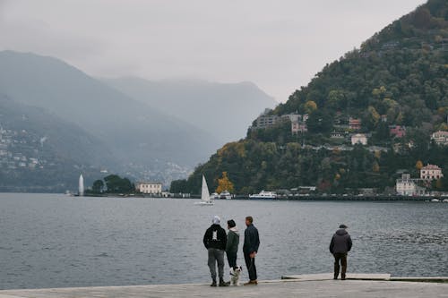 Group Standing by Como Lake