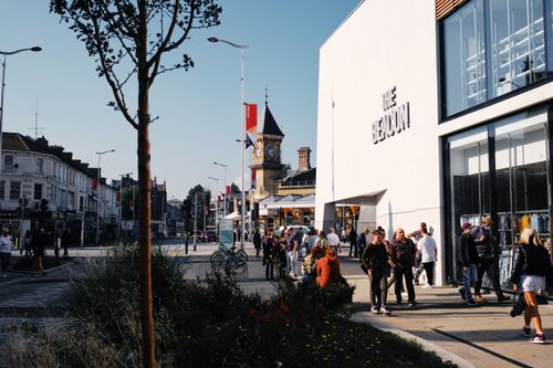 Free stock photo of city center, high street, people Stock Photo