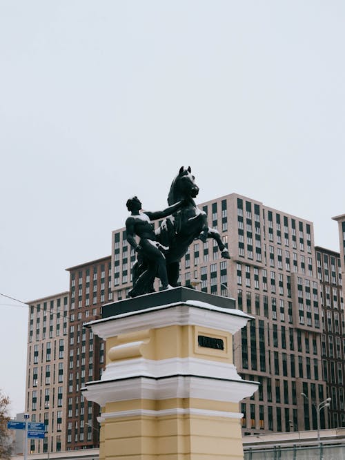 Sculpture in front of Four Seasons Hotel in Moscow, Russia