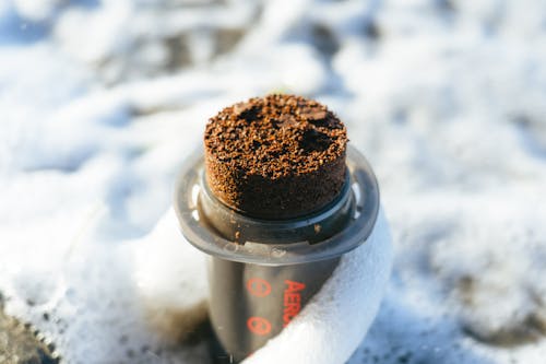 Free stock photo of aeropress, beach, coffee