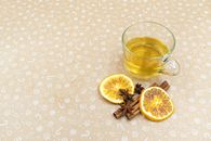 Clear Drinking Glass With Sliced Lemon