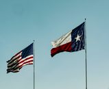 Blue White and Red Flag