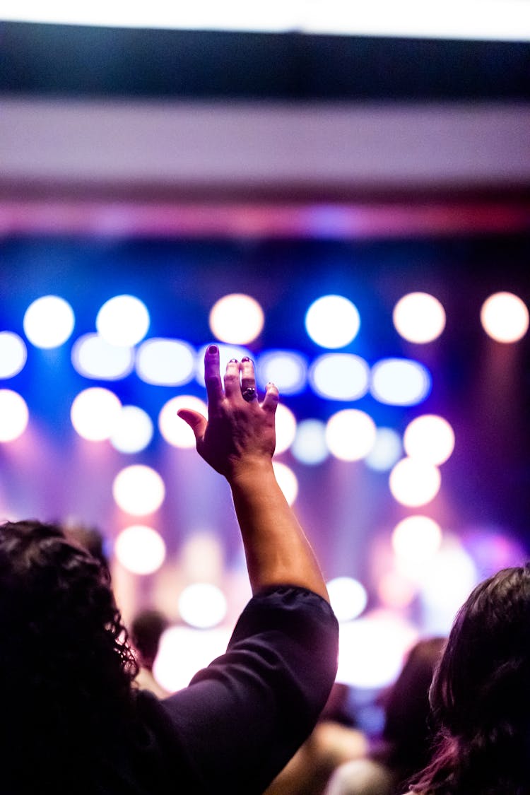 Photo Of A Woman Raising Her Hand