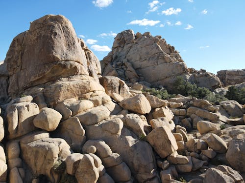 Boulders and Rocks Under a Blue Sky