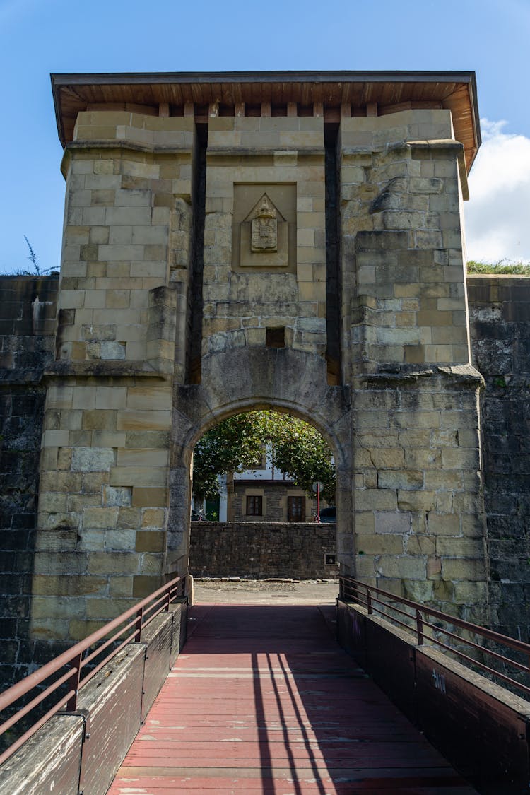 Saint Nicholas Gate In Hondarribia, Spain