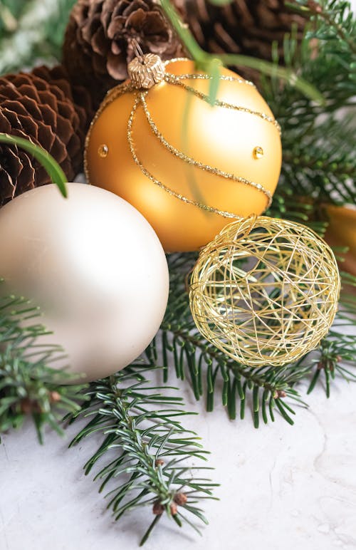 Foto profissional grátis de acessórios, bolas de Natal, decoração