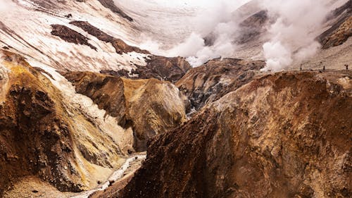 Foto d'estoc gratuïta de fum, glacera, muntanyes