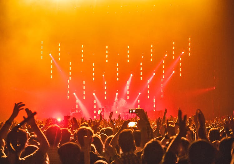 People Enjoying The Concert