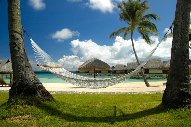 White Hammock On The Beach