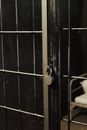 Jail Bars Closed with Padlock