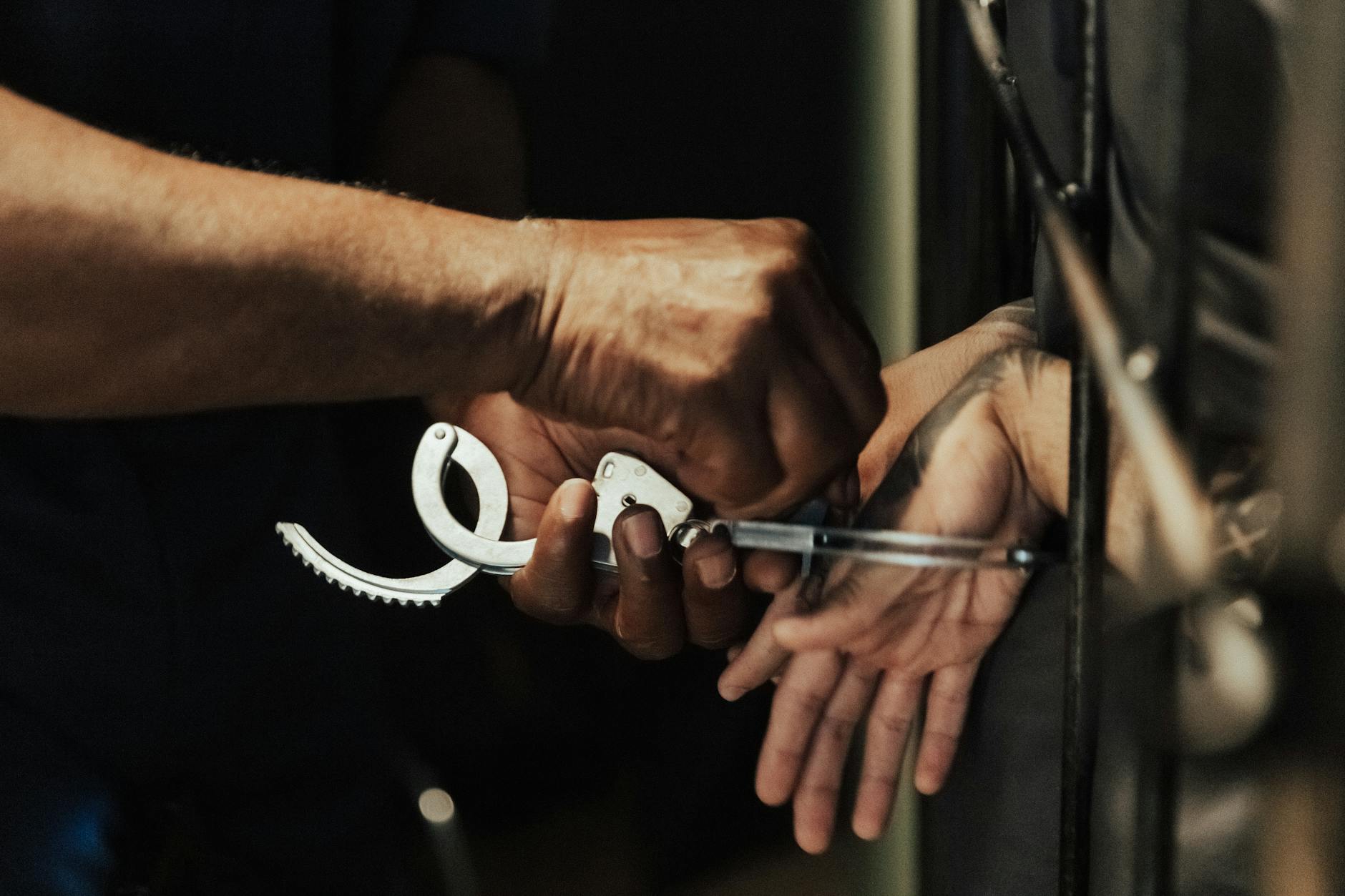Bad Tenant not paying rent. Handcuffs Being Taken Off
