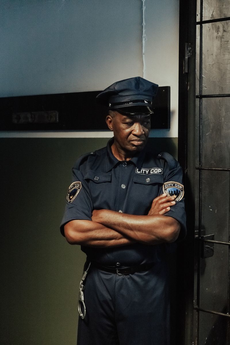 Agent de sécurité en uniforme professionnel