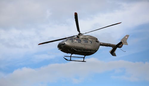 Free Gray Helicopter on Air Stock Photo