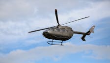 Gray Helicopter on Air