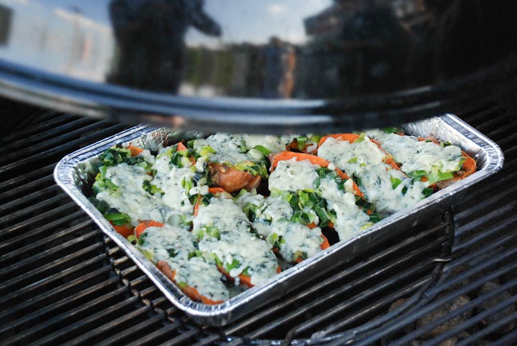 Cooked Food On Aluminum Tray