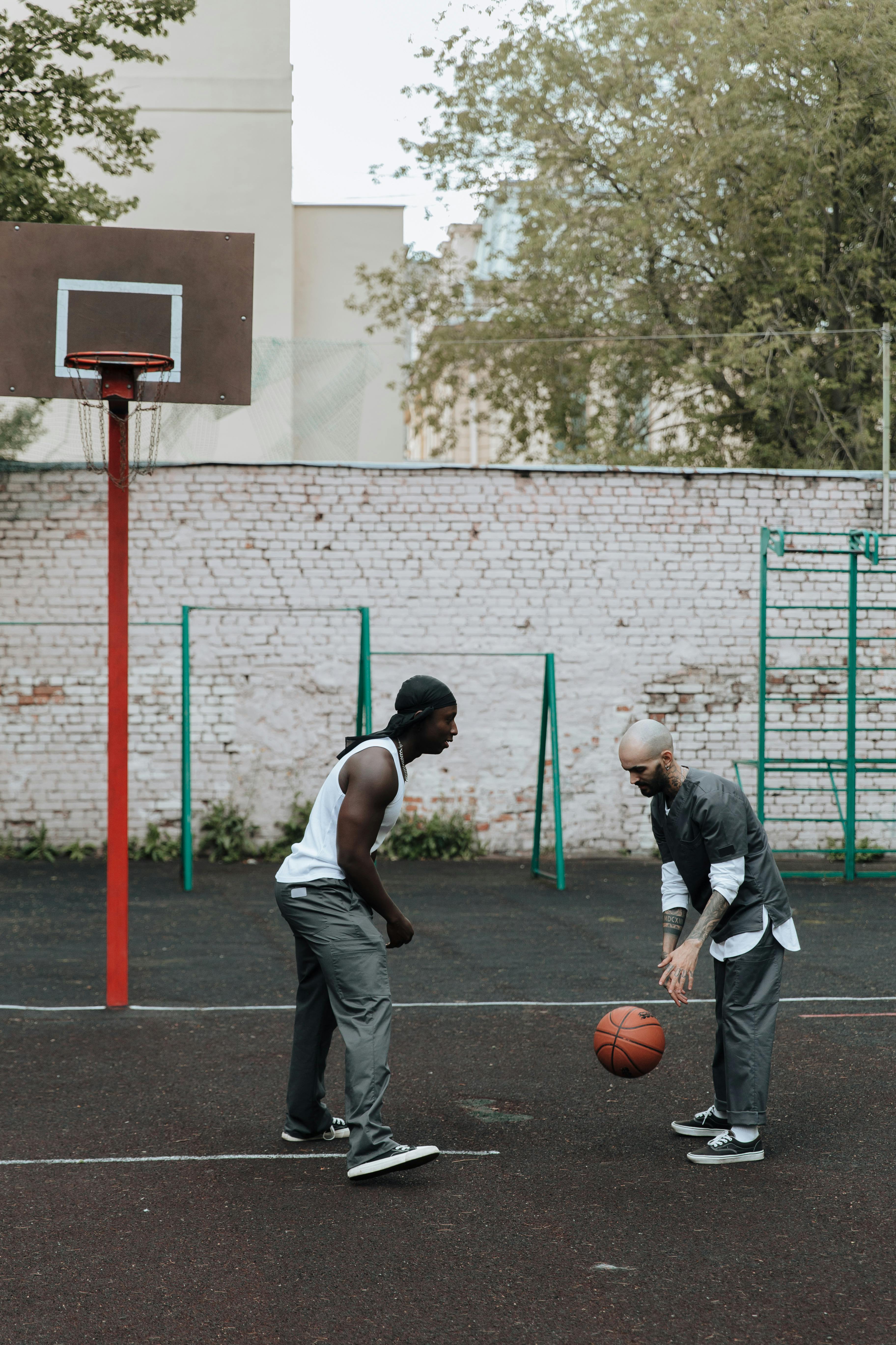 inmates playing basketball