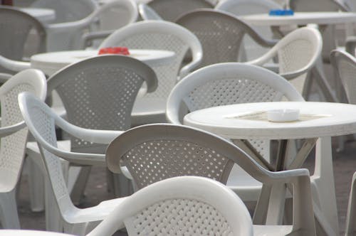 Free Close-up of Plastic Tables and Chairs Stock Photo