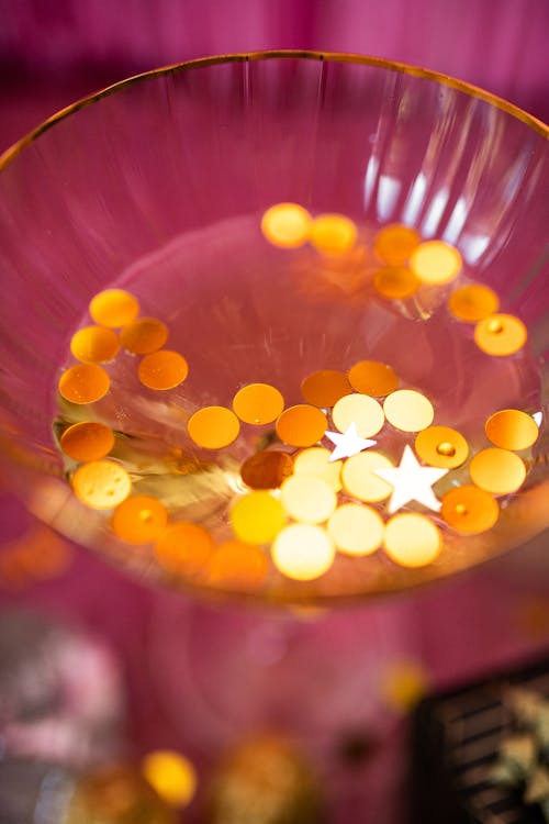 Free Confetti in Glass Stock Photo