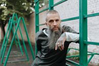 Man with Beard on Yard