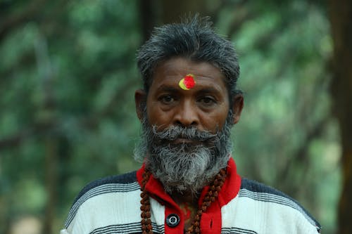 Selective Focus of an Elderly Man