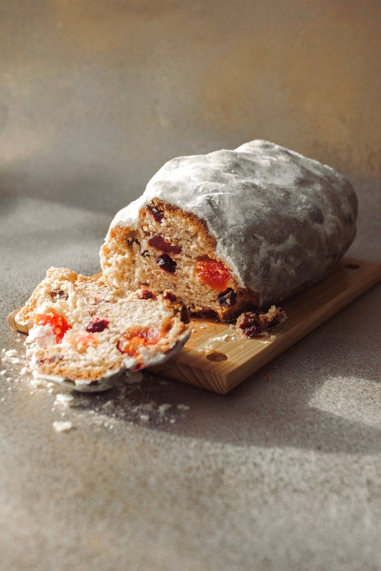 Photograph Of A Bread With Fruits