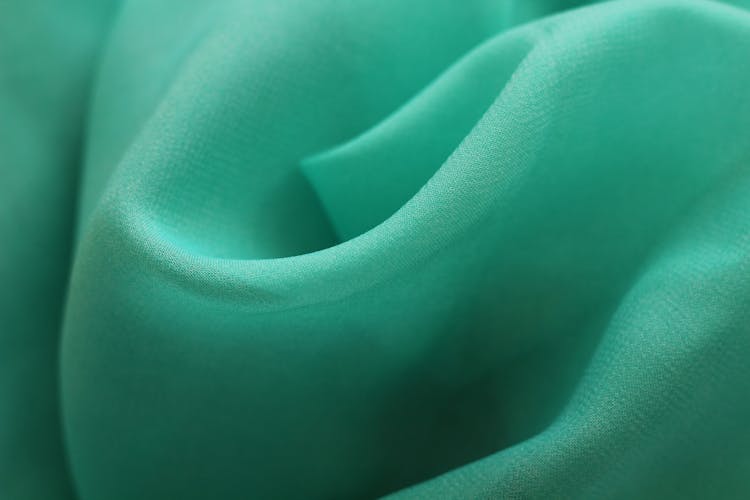 Close-up Of Blue Fabric 