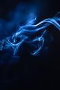 White Smoke in Black Background