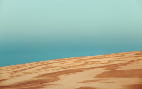 Základová fotografie zdarma na téma duny, modrá obloha, písek